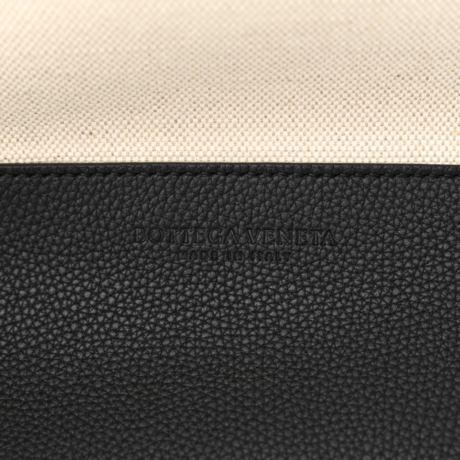 Bottega Veneta Canvas Calfskin Backpack Natural Black 6 of 9