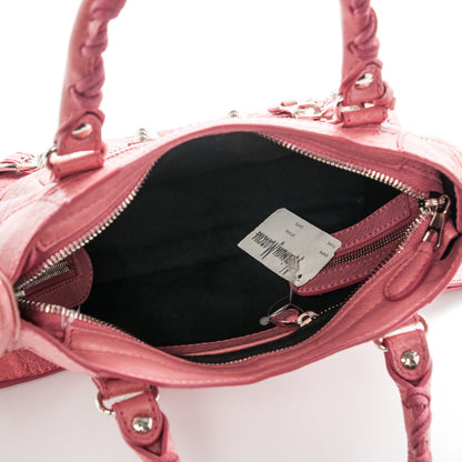 Balenciaga Agneau Giant 12 Silver Hardware Mini City Rose Bombon Raspberry 6 of 8