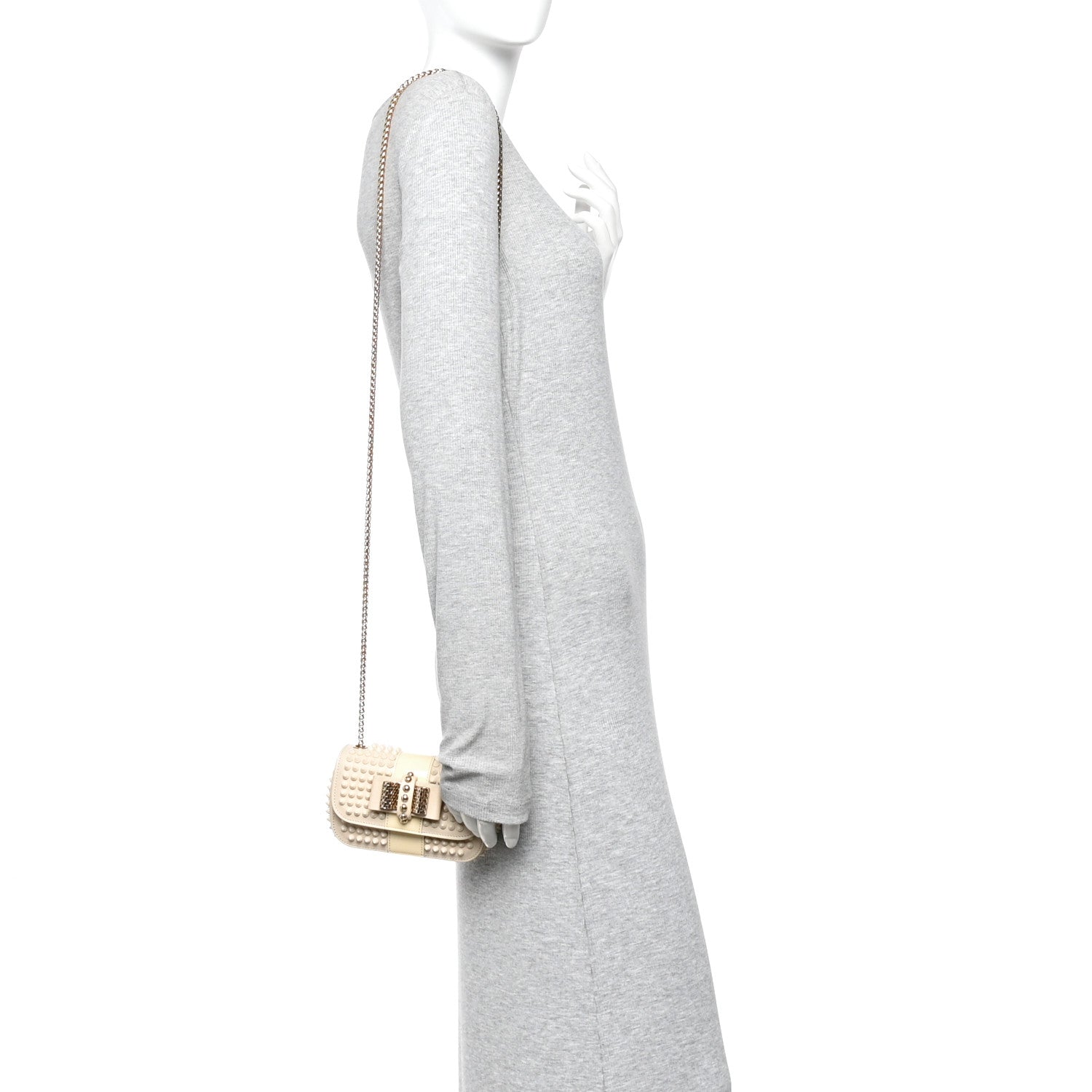 Christian Louboutin Calfskin Spikes Sweety Charity Shoulder Bag