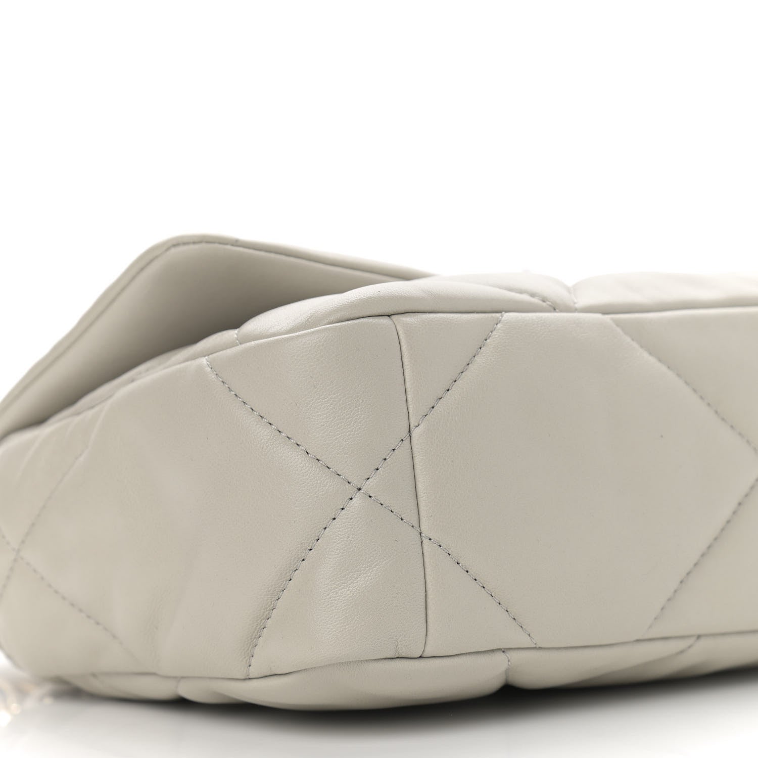 Chanel Lambskin Quilted Medium Chanel 19 Flap Grey 8 of 9