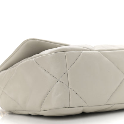 Chanel Lambskin Quilted Medium Chanel 19 Flap Grey 8 of 9