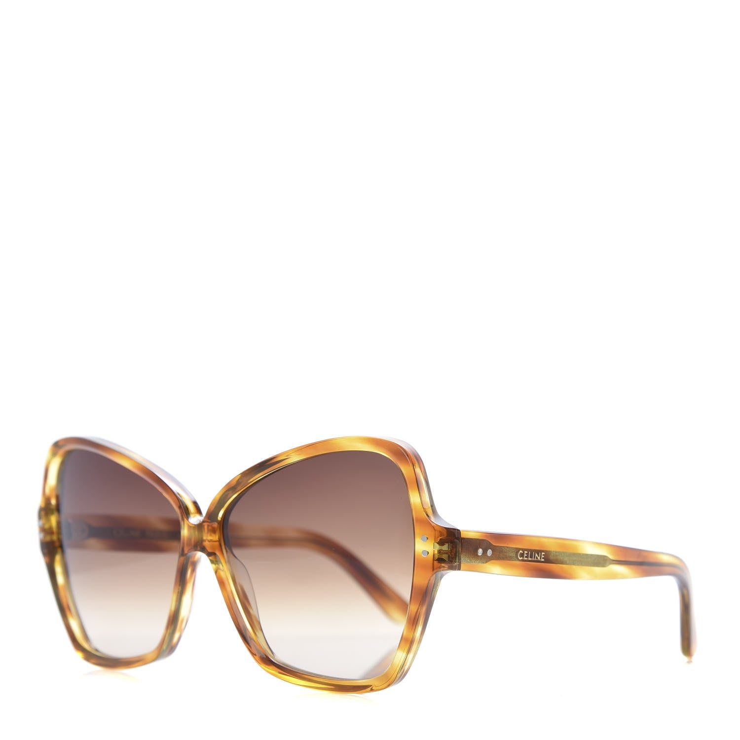 Celine Acetate Butterfly Sunglasses CL40064I Havana 1 of 6