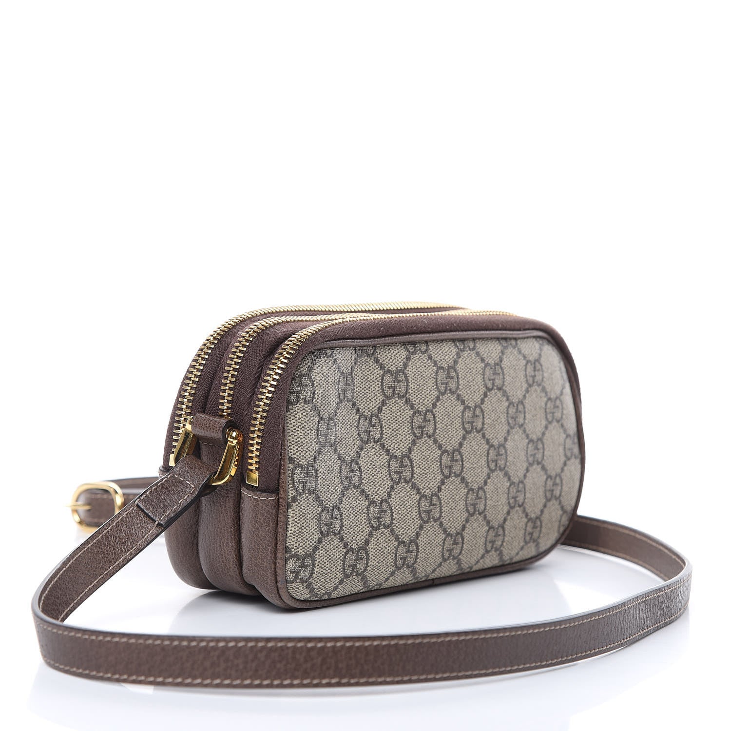 Gucci GG Supreme Monogram Web Mini Ophidia GG Bag Brown 3 of 14