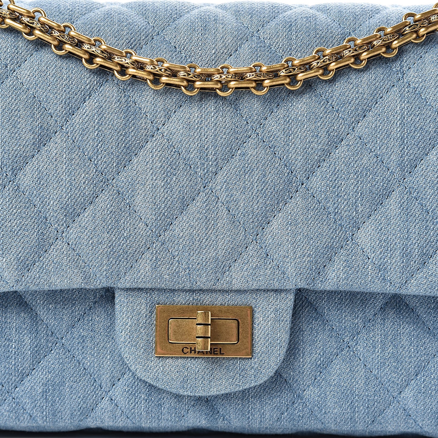Denim Quilted 2.55 Reissue 225 Flap Light Blue