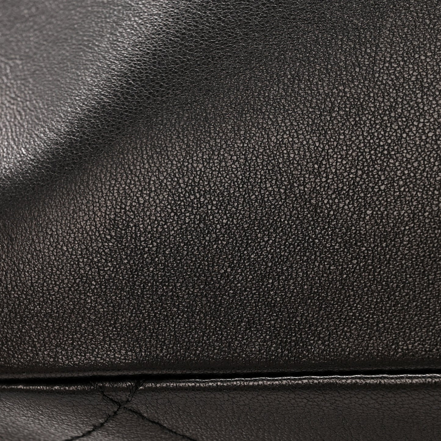 Shiny Lambskin Quilted Maxi Hobo Black