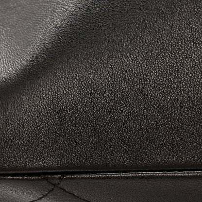 Chanel Shiny Lambskin Quilted Maxi Hobo Black 9 of 10