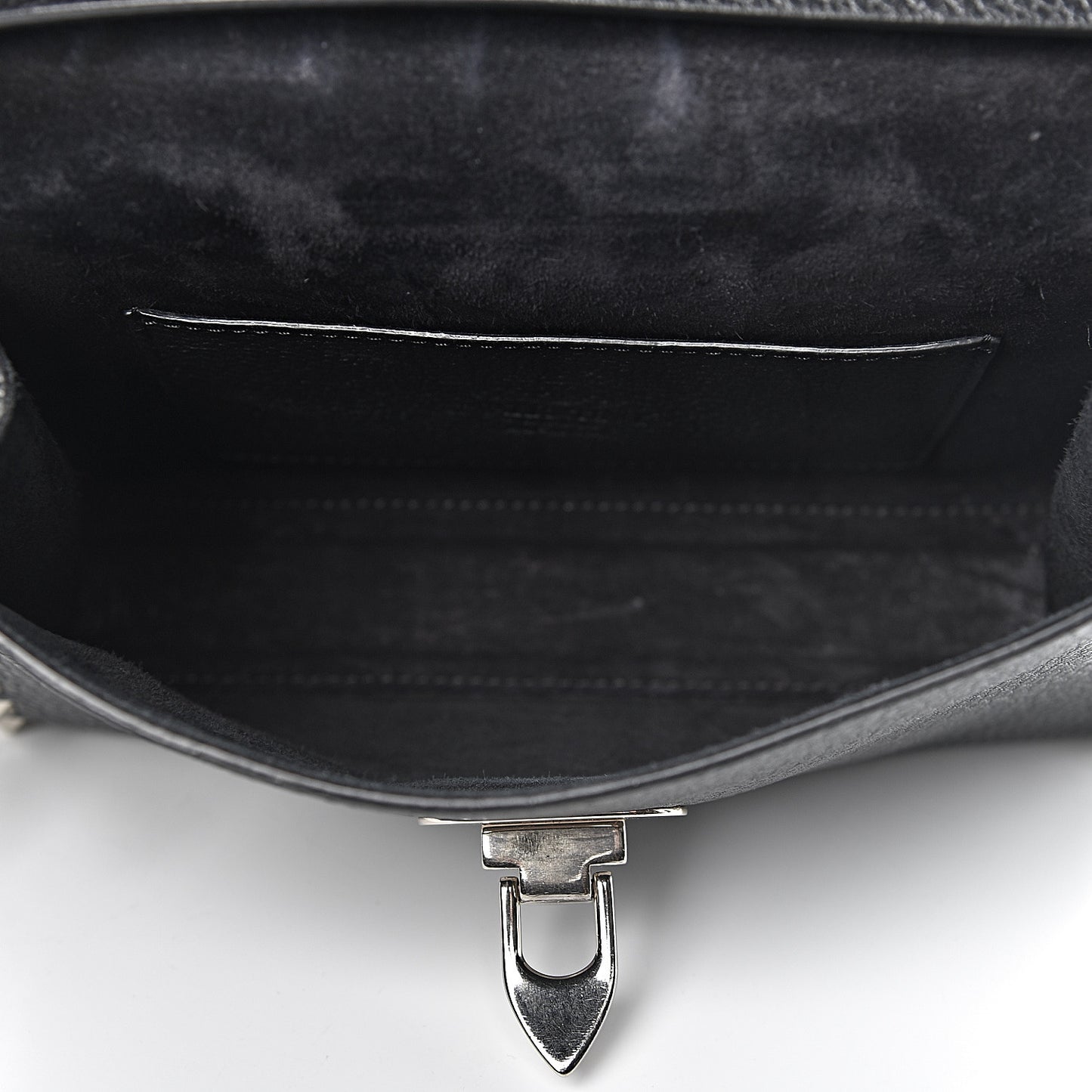 Pebbled Calfskin Medium Rockstud Flip Lock Crossbody Bag Black