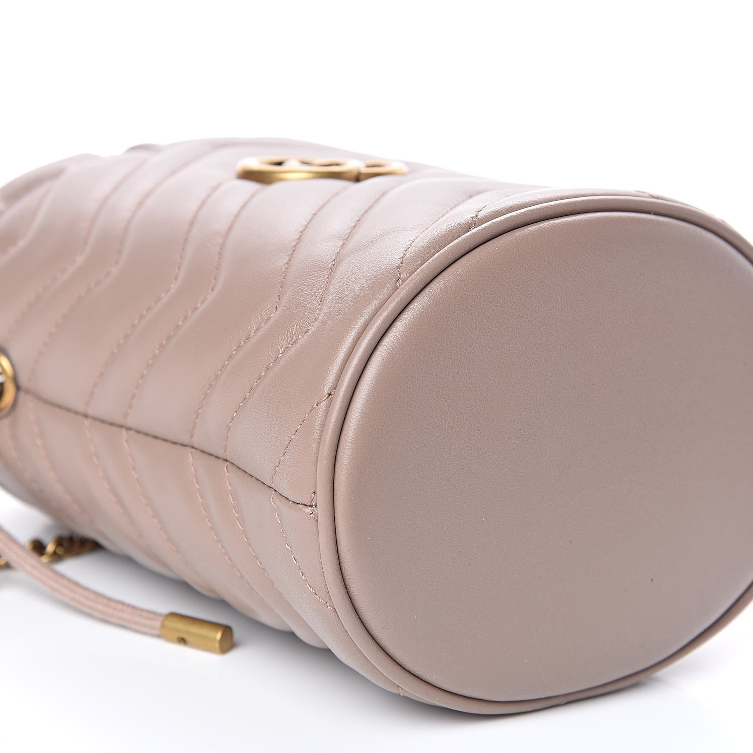 Gucci Calfskin Matelasse Mini GG Marmont 2.0 Bucket Bag Porcelain Rose 8 of 9