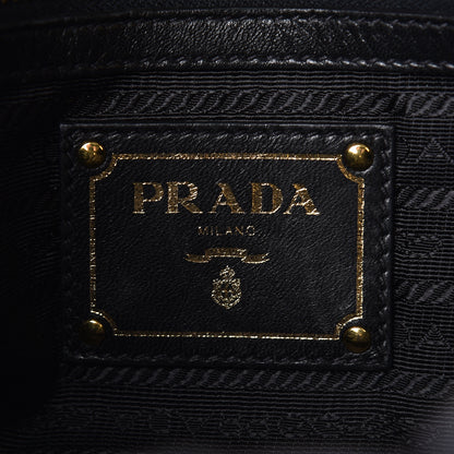 Prada Nappa Antique Bow Clutch Black 6 of 9