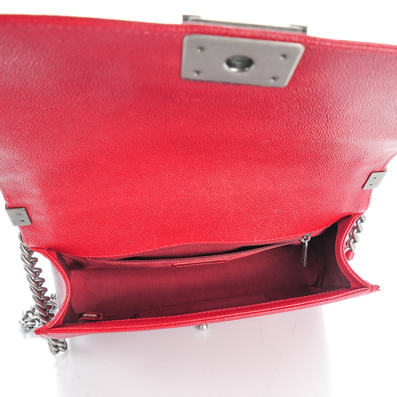 Chanel Caviar Quilted New Medium Boy Flap Dark Red 5 of 8