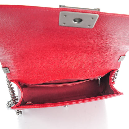 Chanel Caviar Quilted New Medium Boy Flap Dark Red 5 of 8