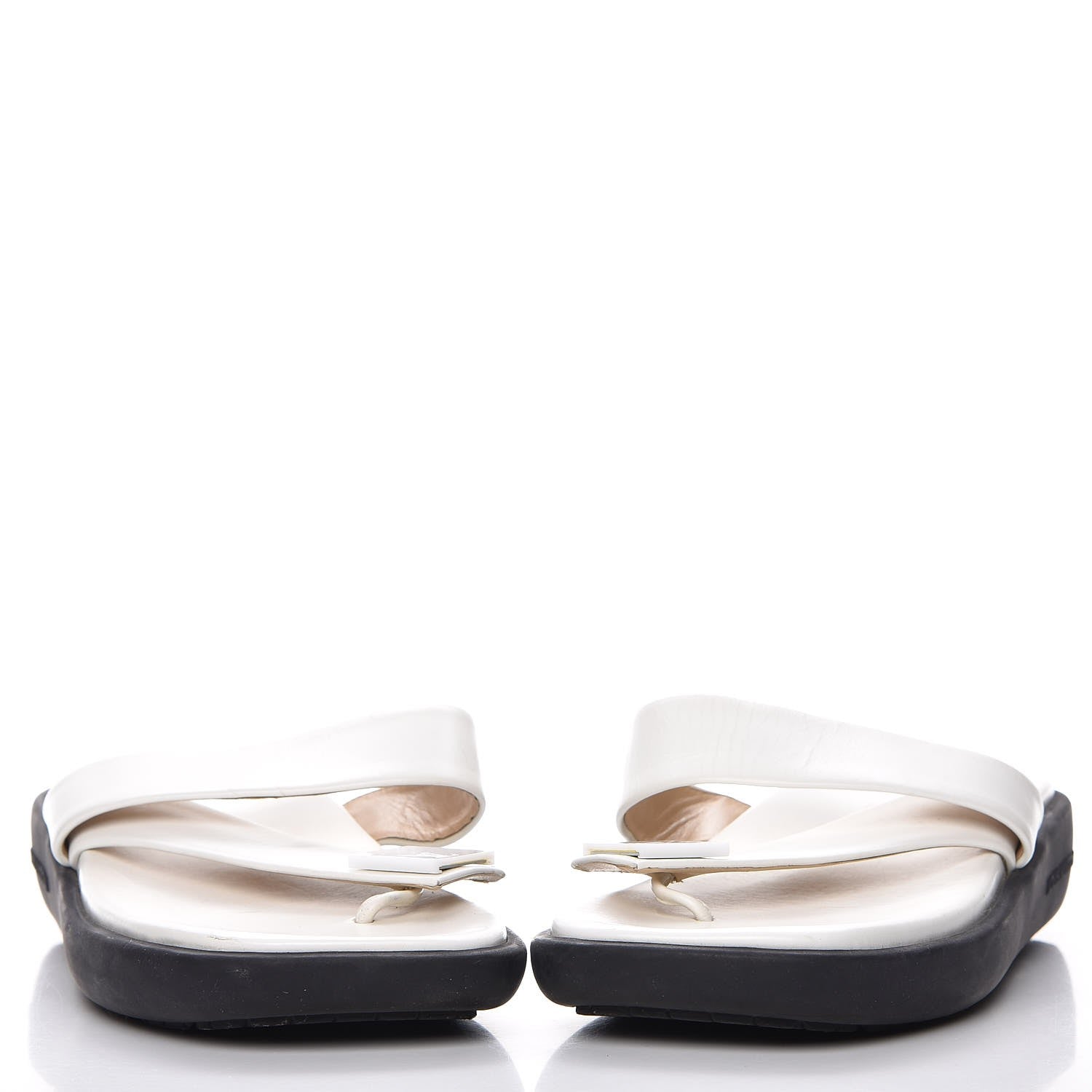 Louis Vuitton Calfskin Sandals 37 White 5 of 13