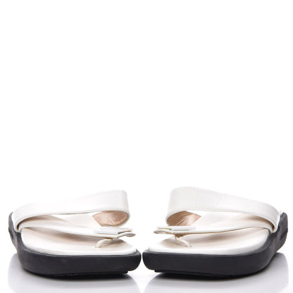 Louis Vuitton Calfskin Sandals 37 White 5 of 13