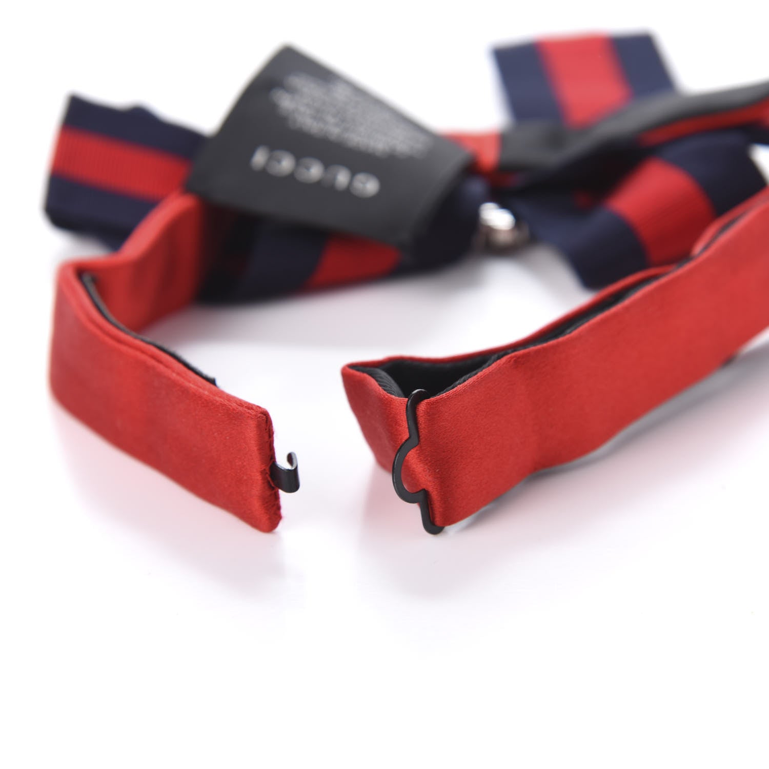 Gucci Grosgrain Web Crystal Neck Bow Blue Red 5 of 6