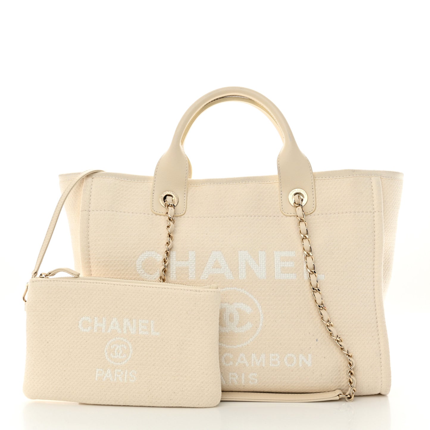 Mixed Fibers Medium Deauville Tote White