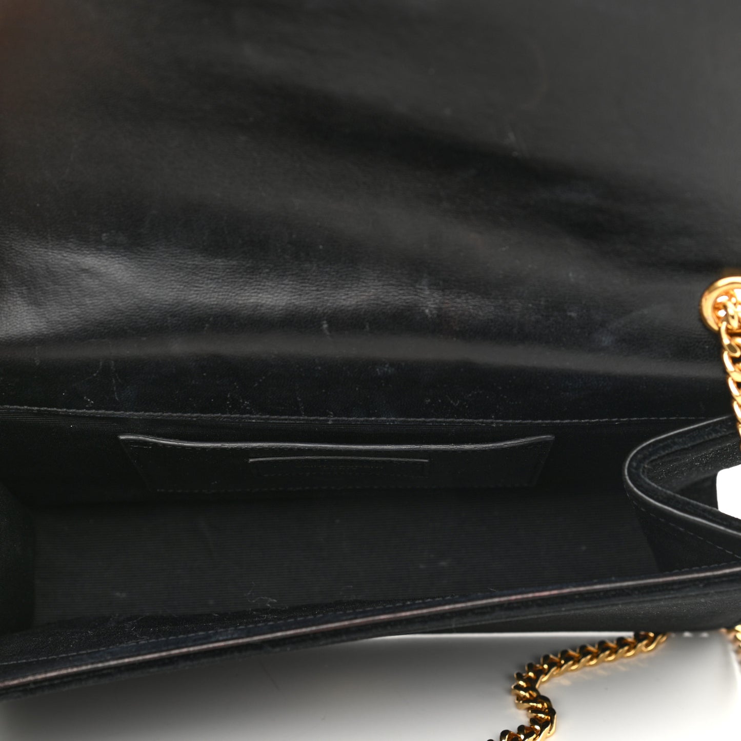 Velvet Medium Monogram Kate Tassel Shoulder Bag Black