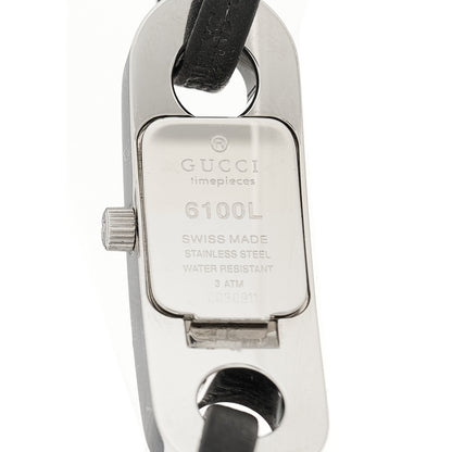 Gucci Stainless Steel Calfskin 14mm 6100L Wrap Quartz Watch Black 4 of 4