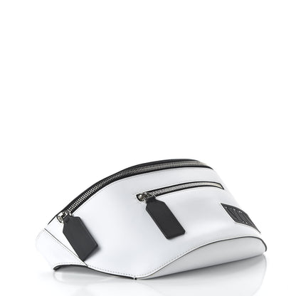 Valentino Garavani Calfskin VLTN Belt Bag White Black 4 of 9