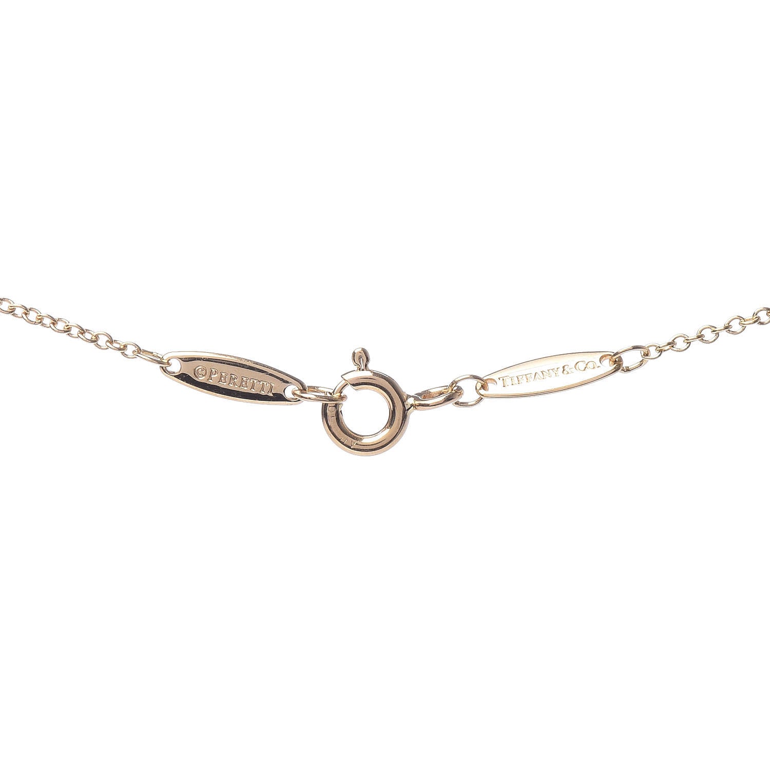 Tiffany 18K Yellow Gold Diamond .05ct Elsa Peretti Diamonds by the Yard Pendant Necklace 5 of 6