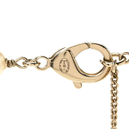 Chanel Pearl Bead Enamel CC Baroque Long Necklace Black Gold 5 of 6