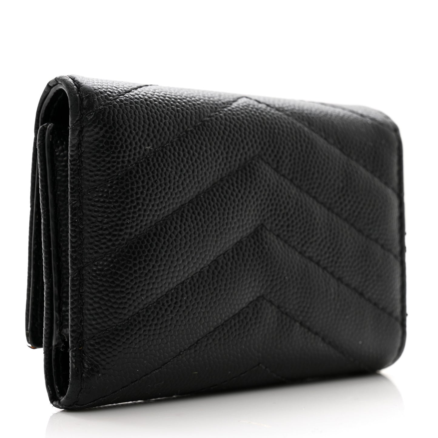 Grain de Poudre Matelasse Cassandre Monogram Slim Key Case Black