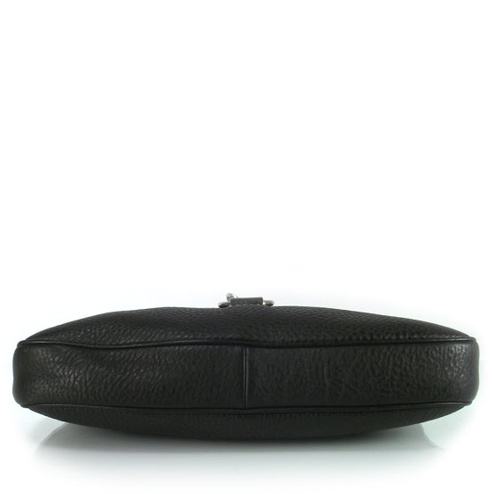 Leather Small Shoulder Bag Black
