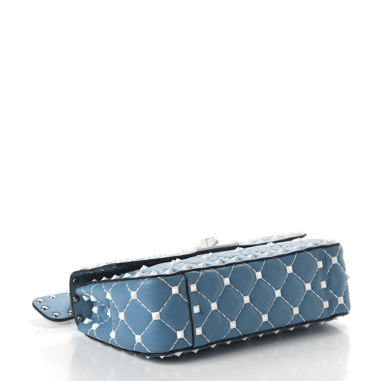 Nappa Small Free Rockstud Spike Shoulder Bag Cerulean