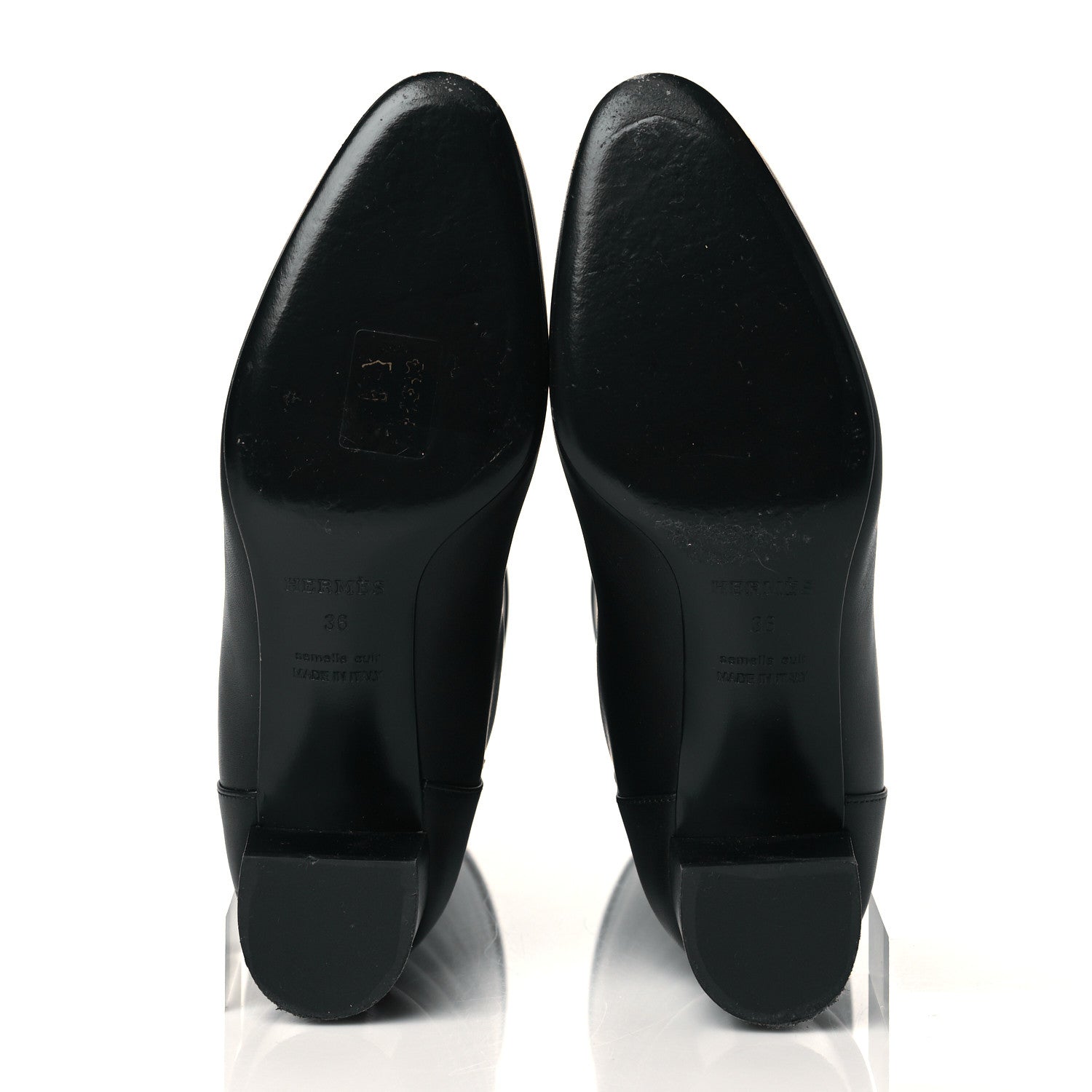 Hermes Heritage Calfskin Story Boots 36 Black 6 of 8
