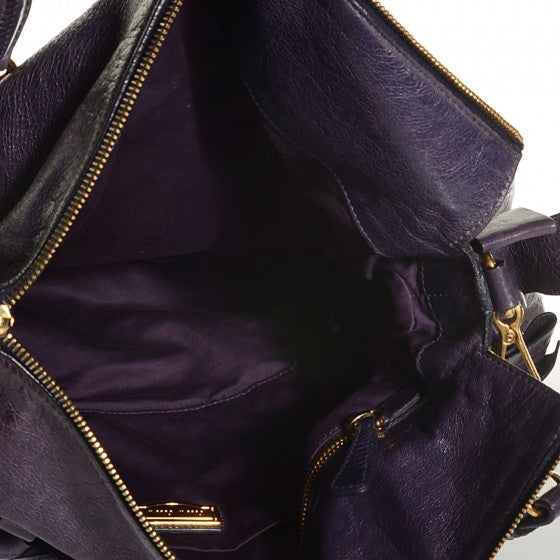 Miu Miu Vitello Lux Medium Bow Bag Viola 8 of 24