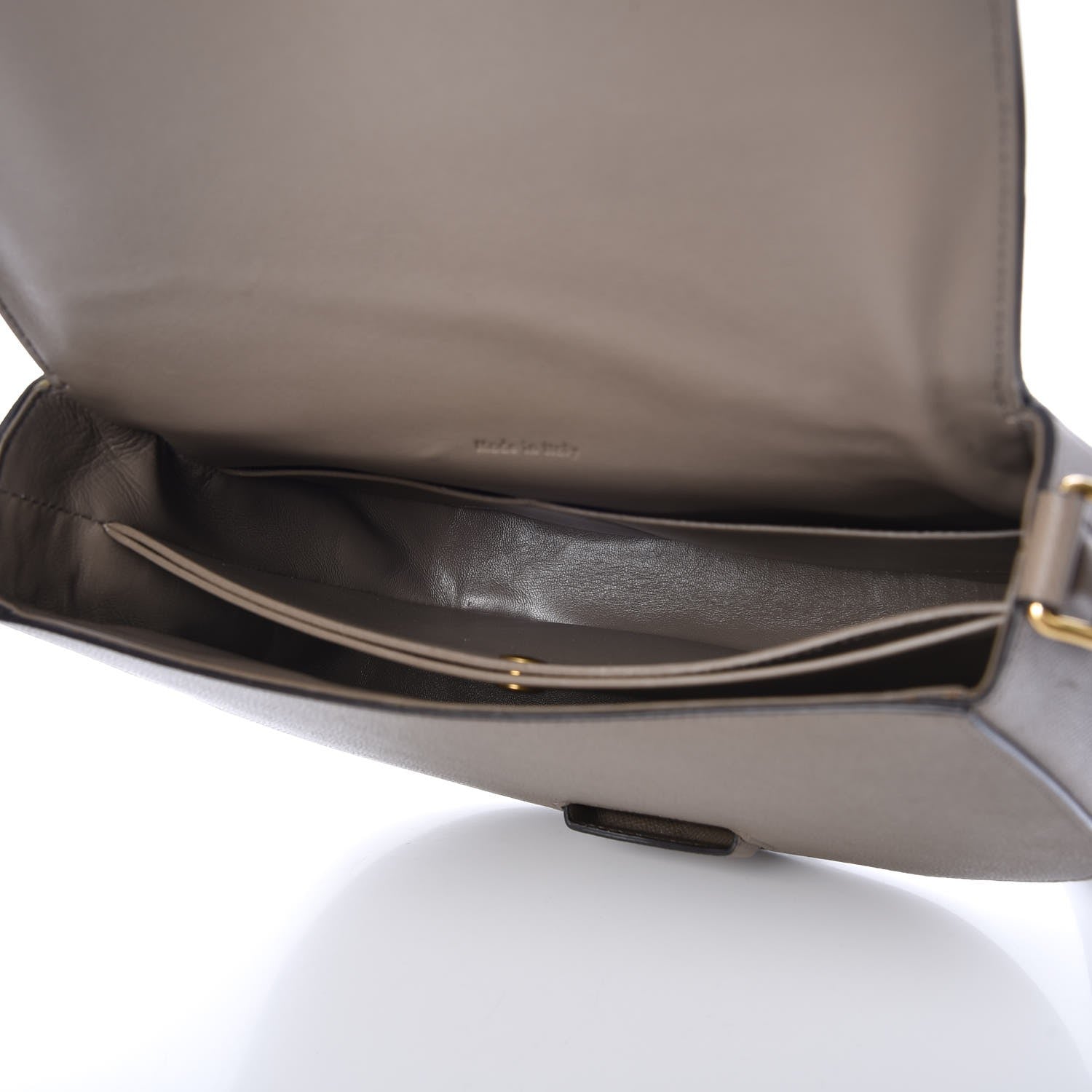 Celine Grained Calfskin Medium Trotteur Taupe 5 of 8