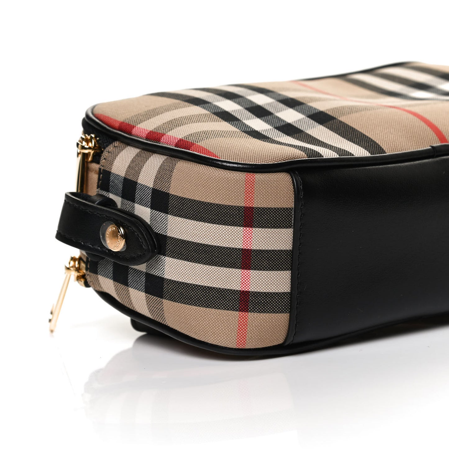 Calfskin Vintage Check Micro Camera Bag Archive Beige