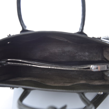 Saint Laurent Calfskin Crocodile Embossed Baby Supple Sac De Jour Dark Leaf 5 of 8