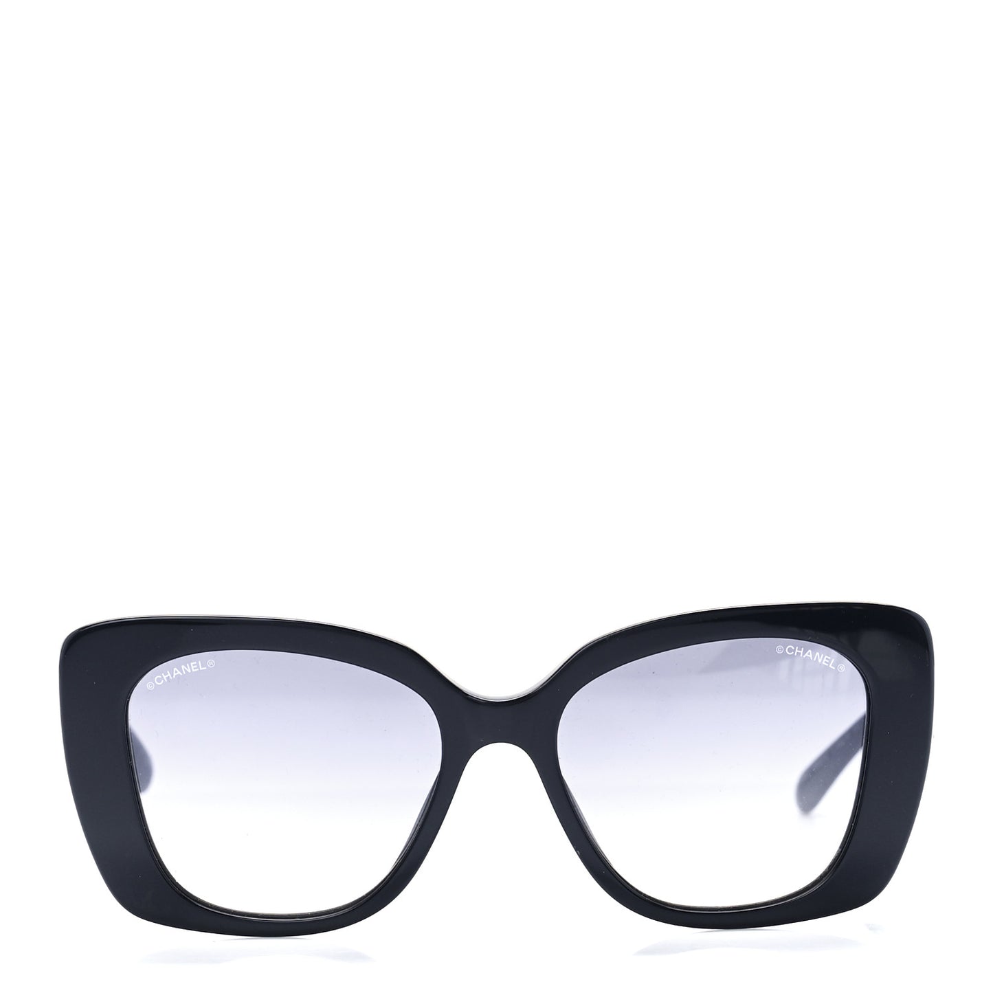 Acetate Strass Polarized Square Sunglasses 5422-B Black