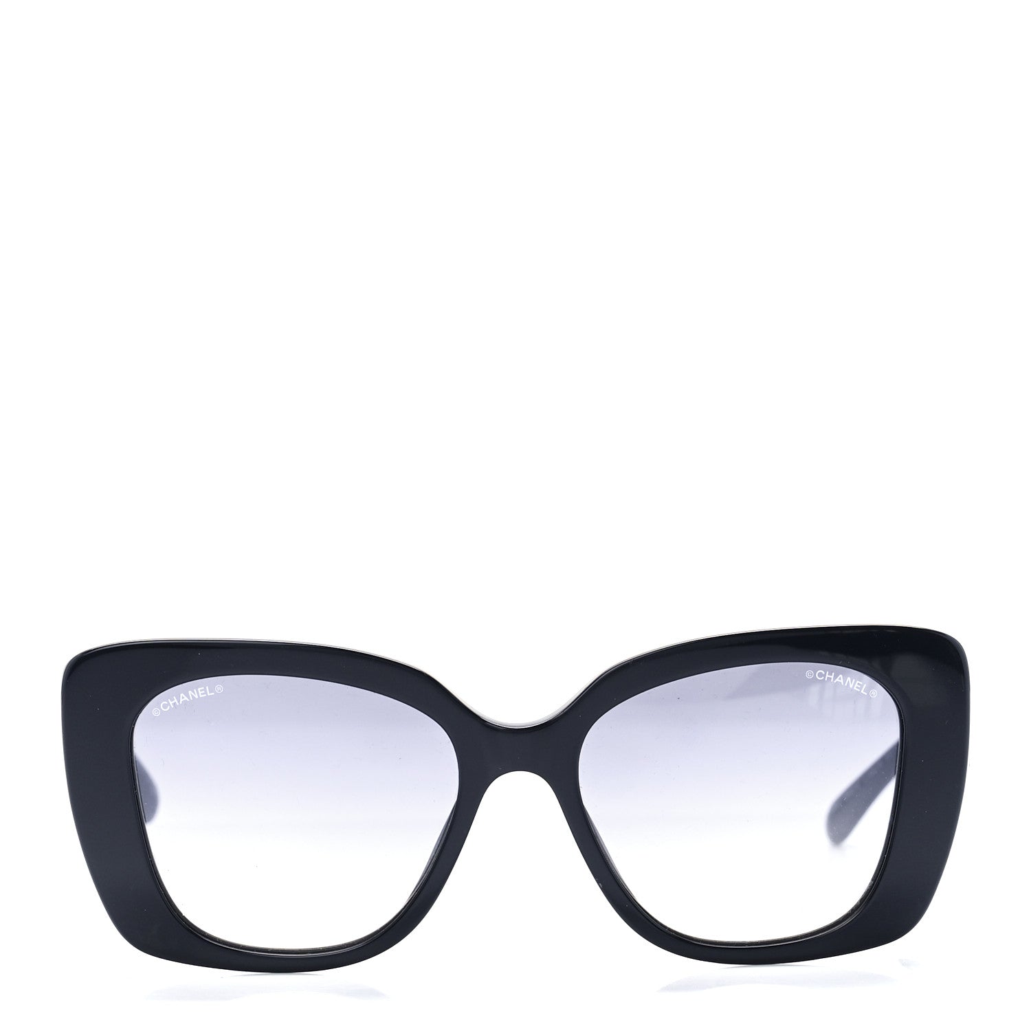 Chanel Acetate Strass Polarized Square Sunglasses 5422-B Black 2 of 7