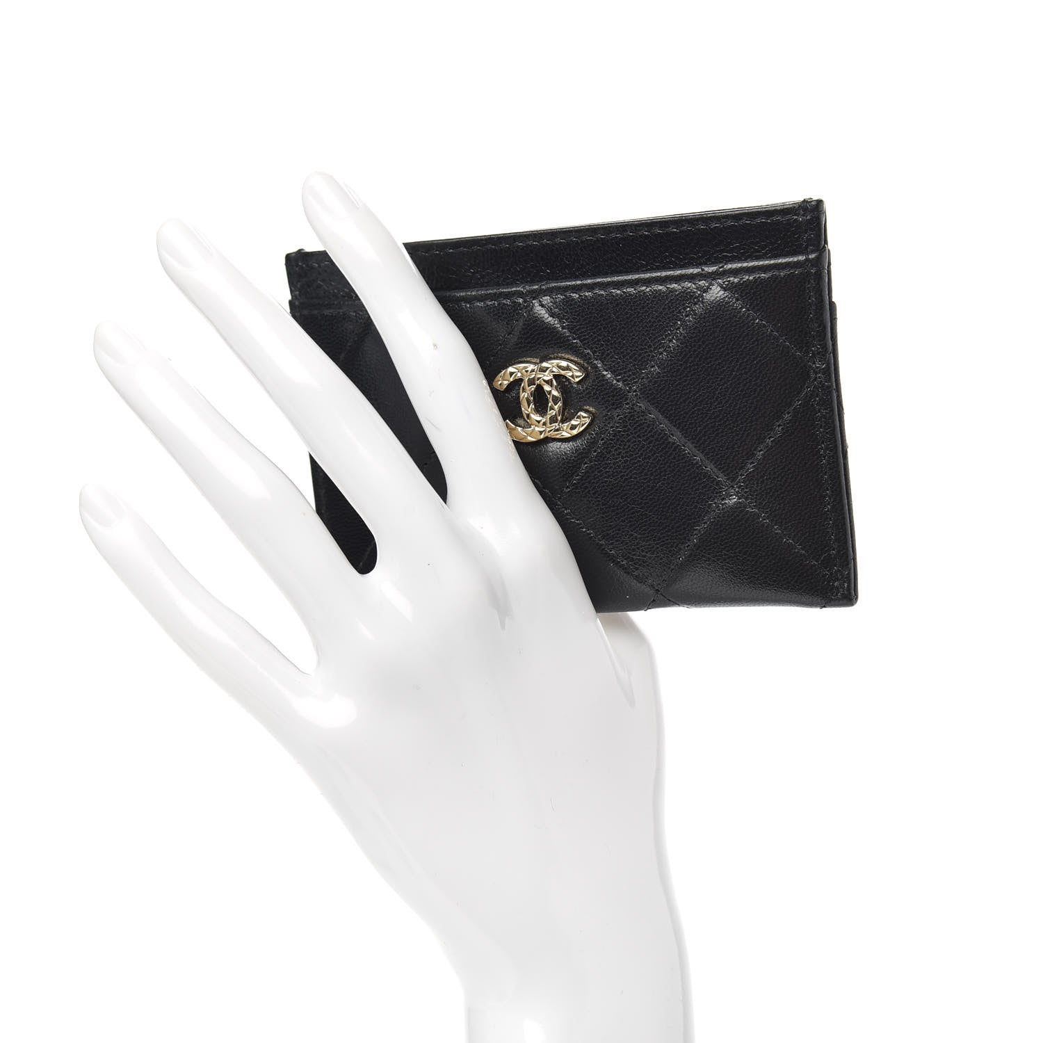 Chanel Lambskin Quilted Brilliant Card Holder Black 2 of 9