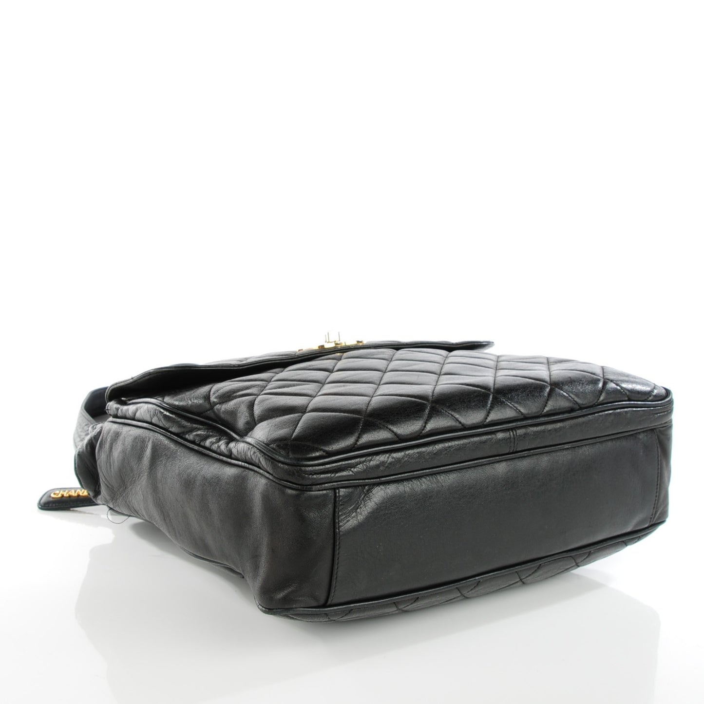 Lambskin Quilted Shoulder Bag Black