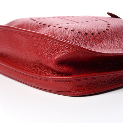 Hermes Taurillon Clemence Evelyne III GM Rouge Garance 6 of 9