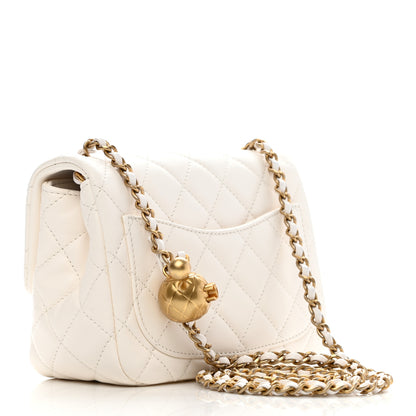 Chanel Lambskin Quilted Mini Pearl Crush Flap White 3 of 9
