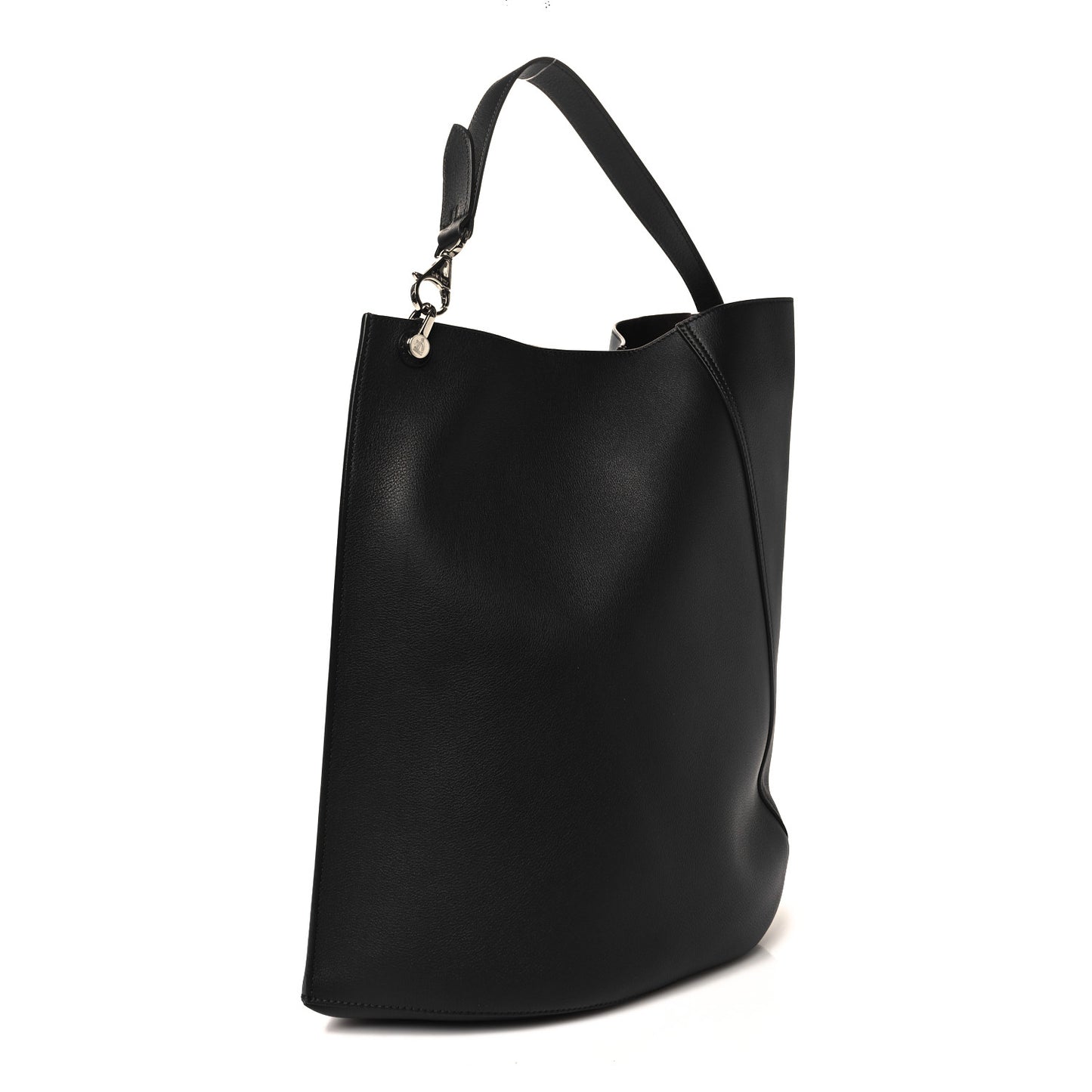 Calfskin Large Hook Bag Black