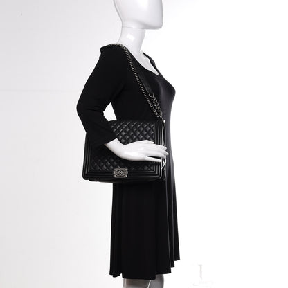Chanel Calfskin Quilted Large Boy Flap Black 3 of 11