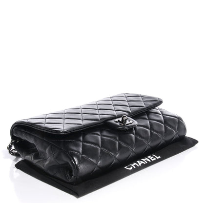 Chanel Lambskin Quilted Clutch With Chain Flap Black 4 of 8
