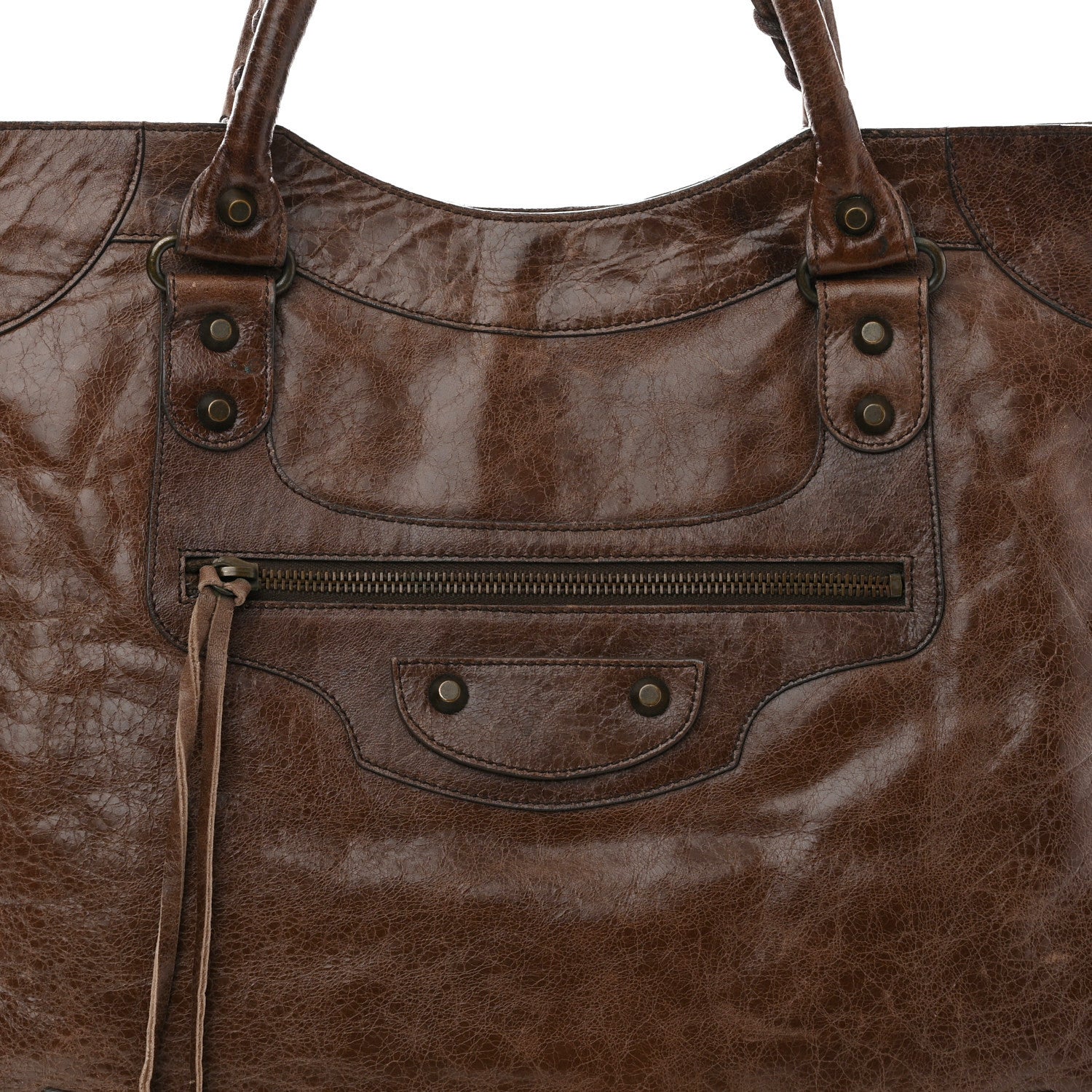 Balenciaga Chevre Classic Hardware Mid Afternoon Tote Truffle 9 of 11