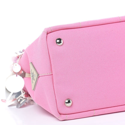 Prada Canapa Sequin Small Tote Geranio 7 of 12
