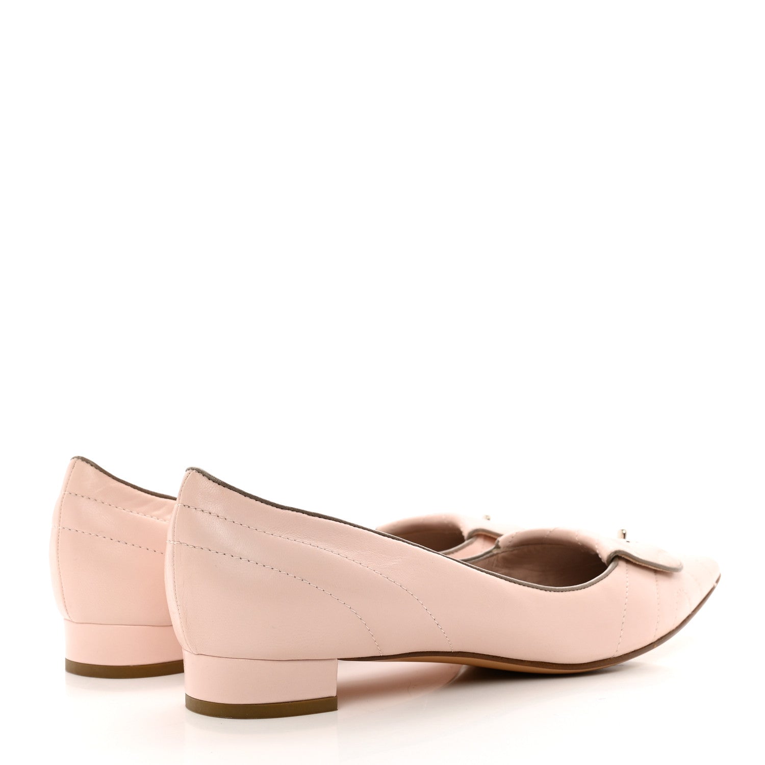 Chanel Lambskin Pointed Toe CC Ballet Flats 40.5 Pink 4 of 8