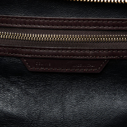 Celine Smooth Calfskin Suede Mini Tri-Color Luggage Burgundy 8 of 10