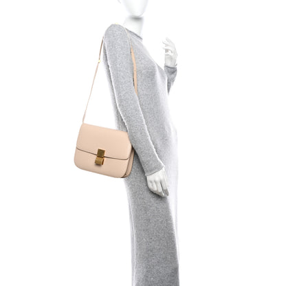 Celine Liege Calfskin Medium Classic Box Flap Bag Powder 2 of 11