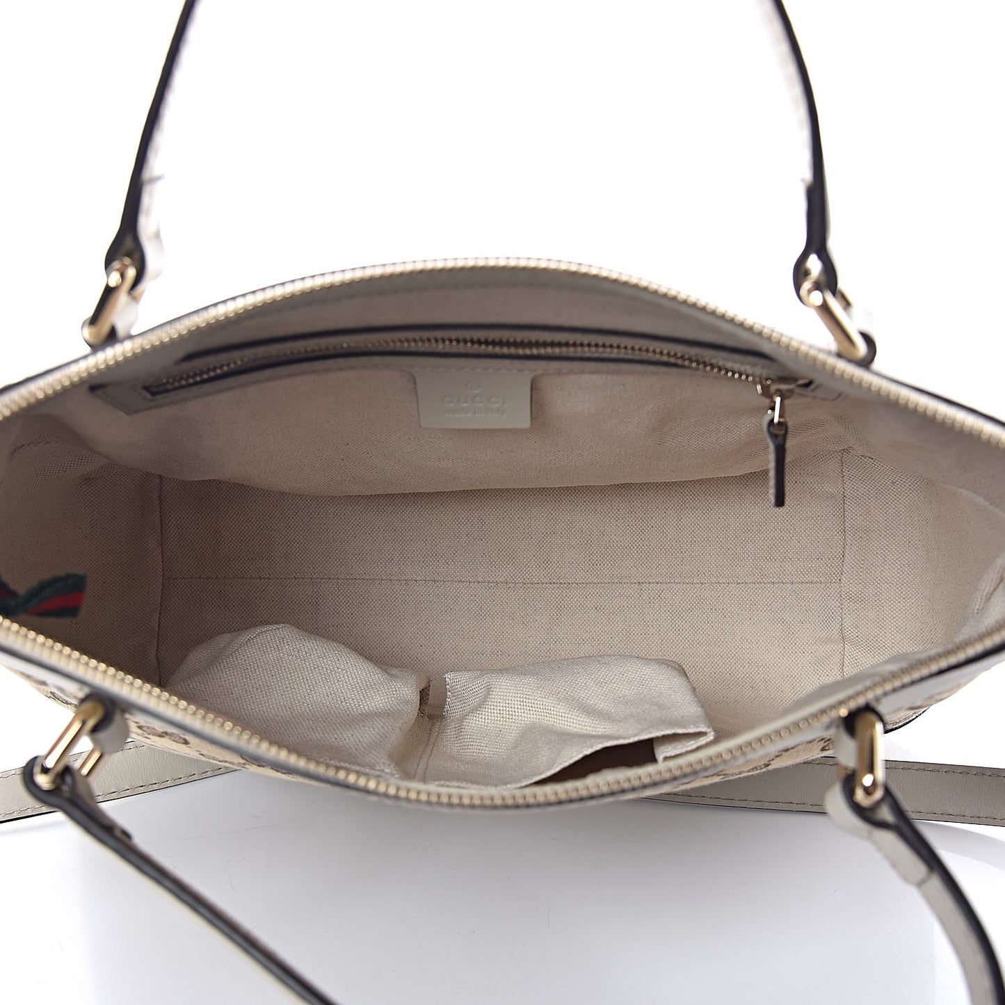 Monogram Web Mayfair Top Handle Satchel Beige