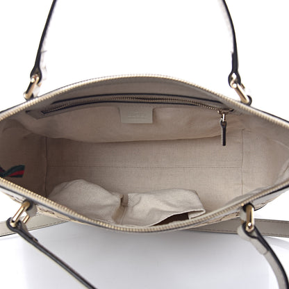 Gucci Monogram Web Mayfair Top Handle Satchel Beige 5 of 9