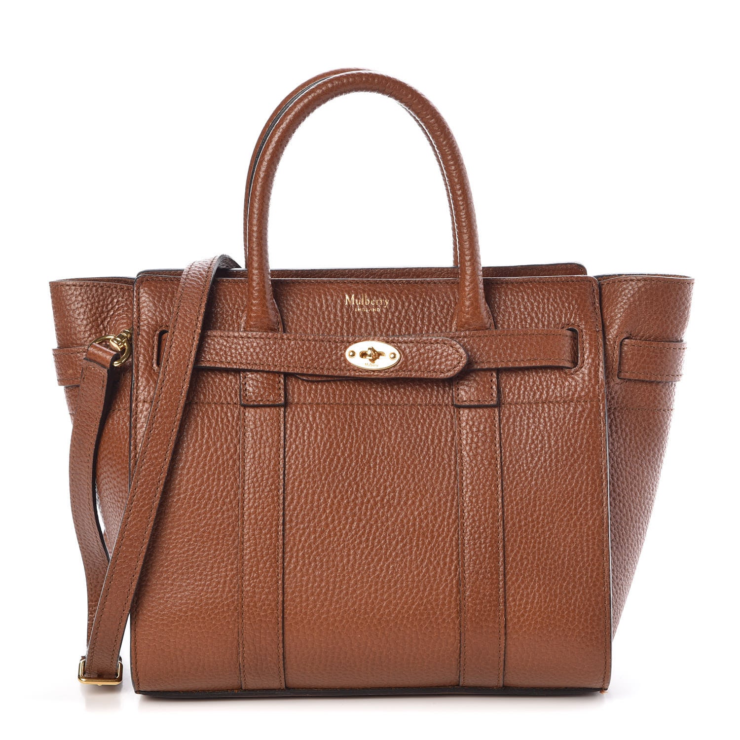 Mulberry Small Classic Grain Mini Zipped Bayswater Oak 1 of 9