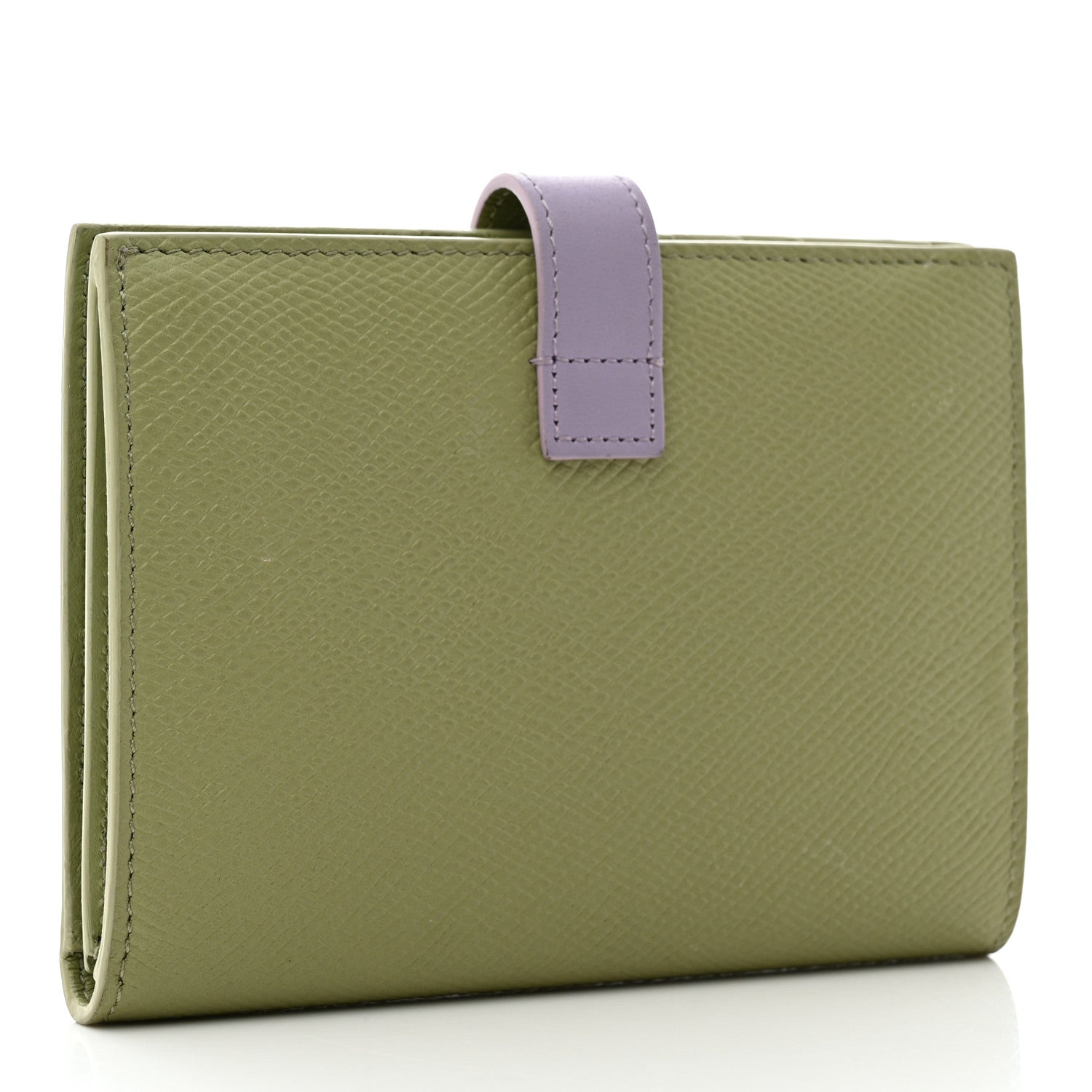 Celine Grained Calfskin Medium Multifunction Strap Wallet Sage Lilas 3 of 8